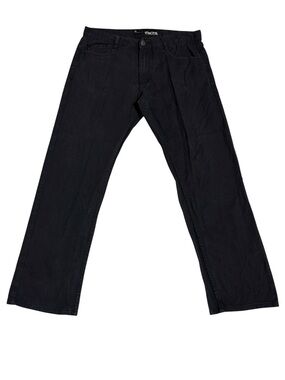 Mecca Men's Dark Wash Straight Leg Black Y2K Skater Denim Jeans Size 36x34